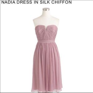 J. Crew Nadia bridesmaid dress in silk chiffon